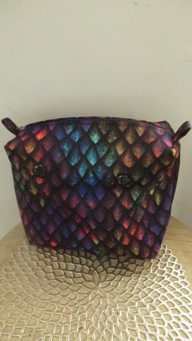 Promocja Organizer do Obag Mini łuska kolor suwak srebrny łezka