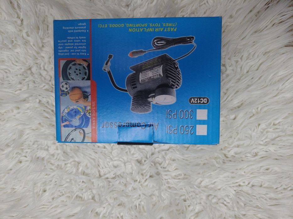 Pomka samochodowa kompresor 12v biwak namiot materac