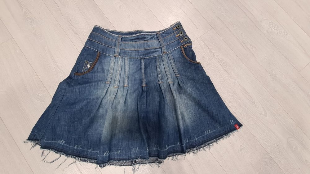 ESPRIT spódnica jeans r. 36/38 strzępiona jak Nowa