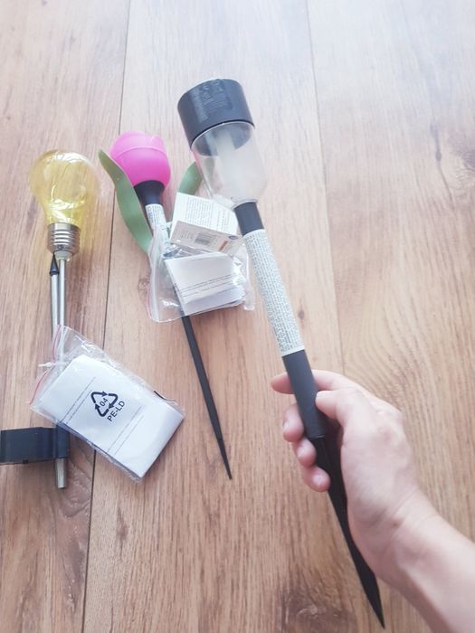 Nowe lampy lampki solarne marki Dealz 3 sztuk