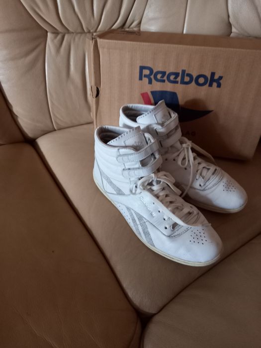 Kultowe Reebok Classisc Skóra Naturalna r.38 damskie sneakersy białe