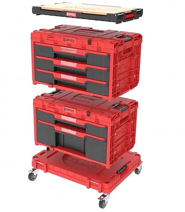 Mobilne Skrzynie Narzędziowe Z Szufladami Qbrick One Workshop Drawers