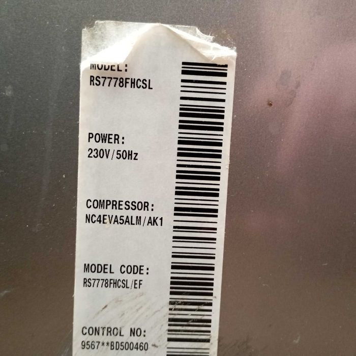 Lodówka Samsung Side by side RS7778FHCSL