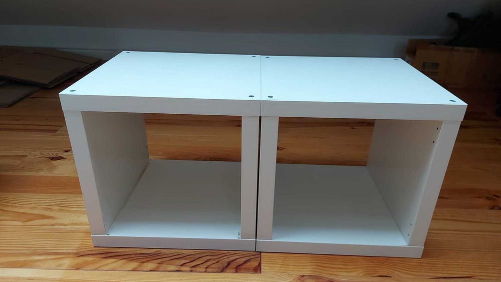 Três estantes (cubos) KALLAX, Ikea, branco, 42x41 cm