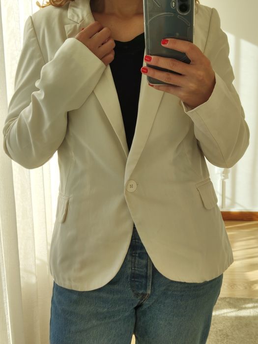 Blazer branco Stradivarius