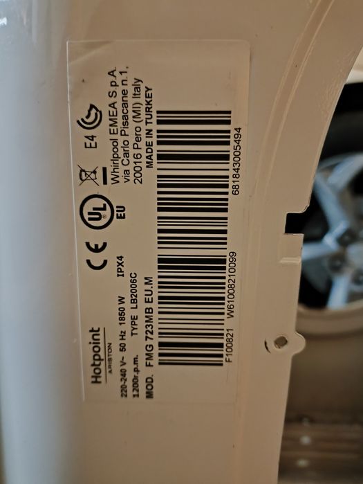 Várias peças máquina lavar roupa Hotpoint Ariston Modelo FMG 723MB.EU