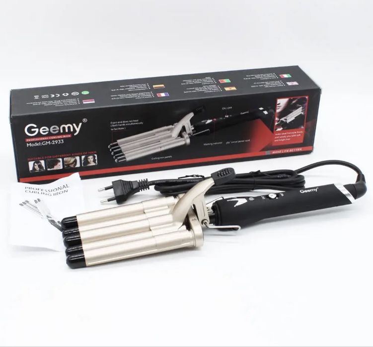 Плойка 5 волн Geemy для завивки волос