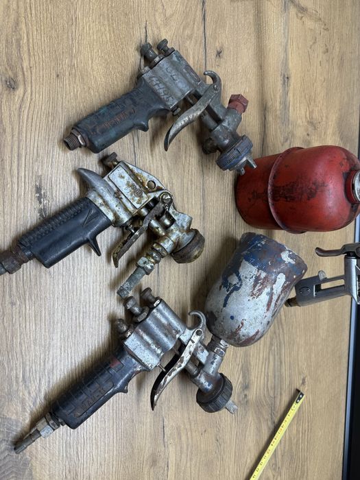Zestaw pistoletów lakierniczych + ropownica