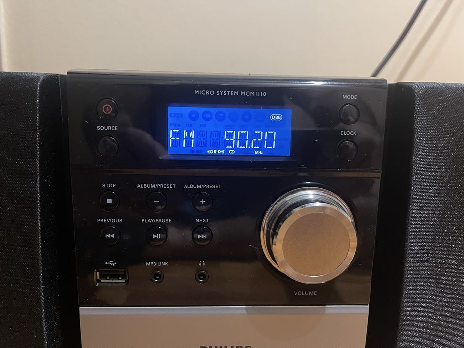 Mikrowieża PHILIPS MCM1110 | USB, CD, MP3, Radio FM