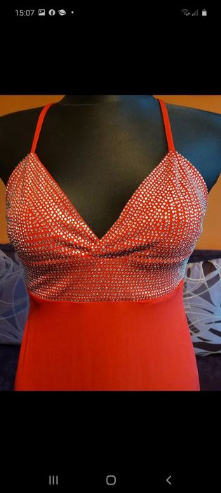 Sukienka czerwona Bon Prix