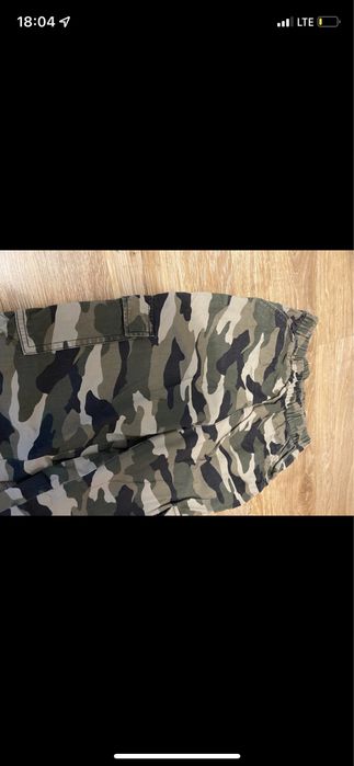 Spodnie jogger cargo zielone moro