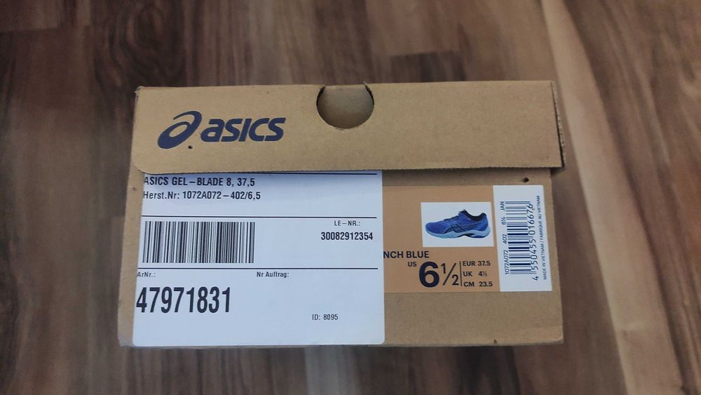 Buty Asics gel blade 8 do squasha rozm 37,5 halowe