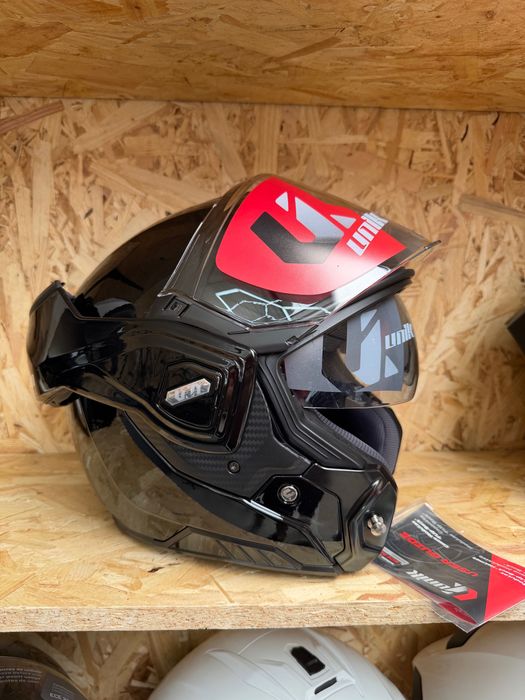 Capacete Unik 180 spectrum preto brilho - novo