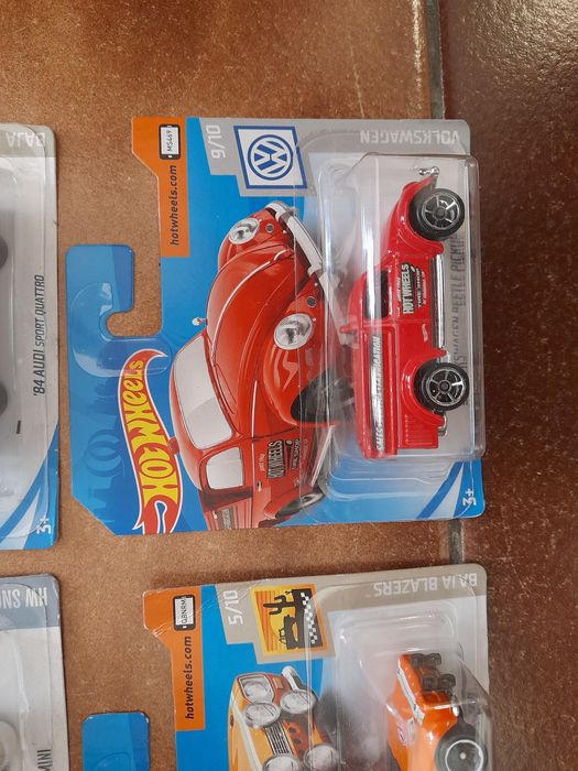 Carros Hot Wheels Ford Escort - Mini Morris - Audi Quatro -VW Carocha