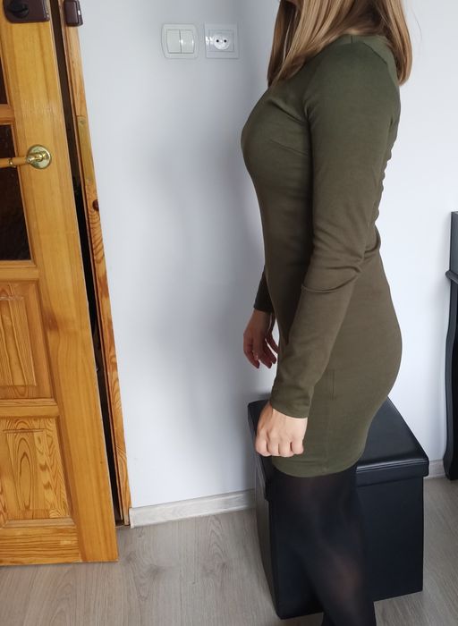 Oliwkowa sukienka sinsay XS i S