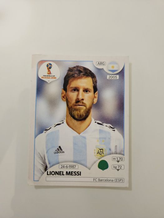 Cromo Messi Mundial 2018.