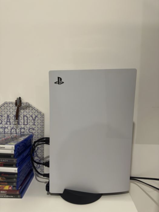 Ps5 com suporte + jogos + comando