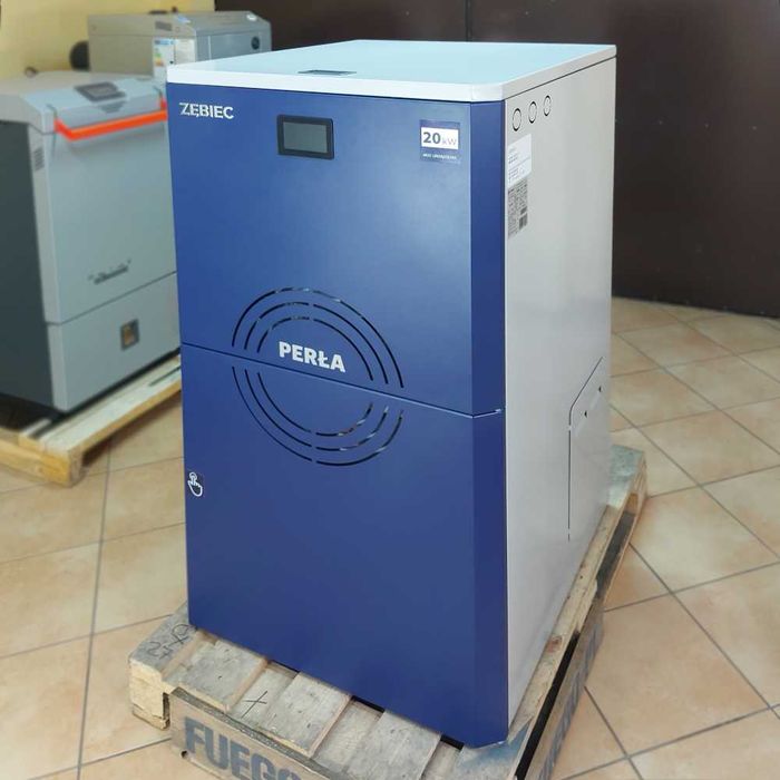 Kocioł, piec na pelet Zębiec PERŁA 20 kW - kompaktowe wymiary