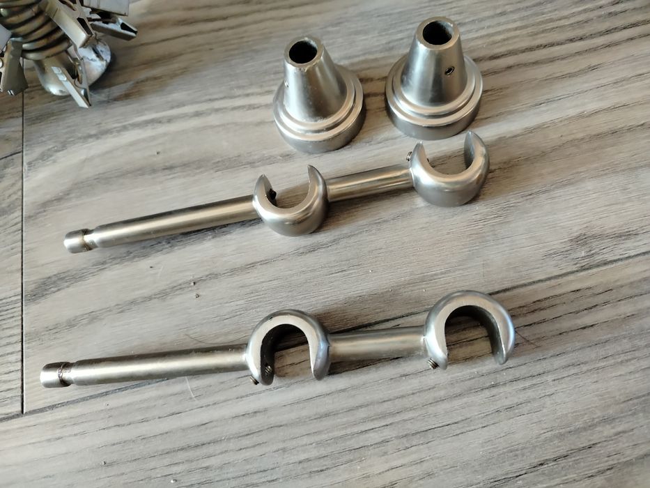 Karnisz podwójny ze wspornikami 200cm + żabki 40 szt