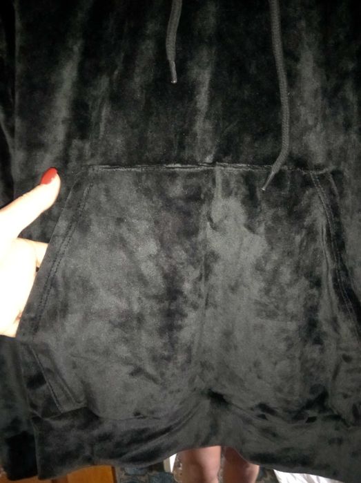 Спортивный костюм женский велюровый бархатный чёрный р. 46