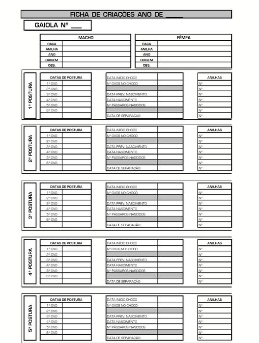 Livros de registo de criação