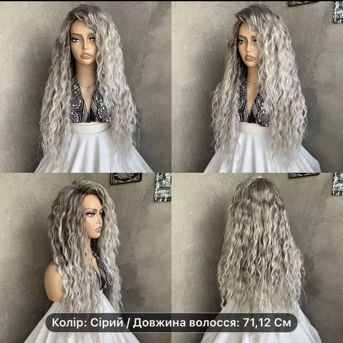 Длиный афро парик волнистый русый блонд