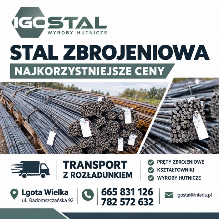 Stal żebrowana pręty żebrowane drut budowlany stal fi 6,8,10,12,14,16