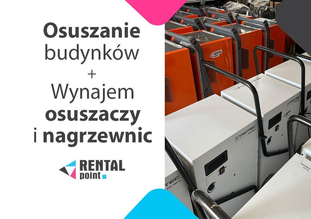 WYNAJEM Osuszaczy, Nagrzewnic, Klimatyzatorów, OSUSZANIE budynków