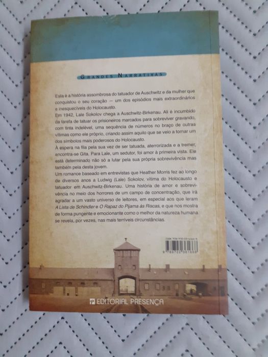 Livro O Tatuador de Auschwitz