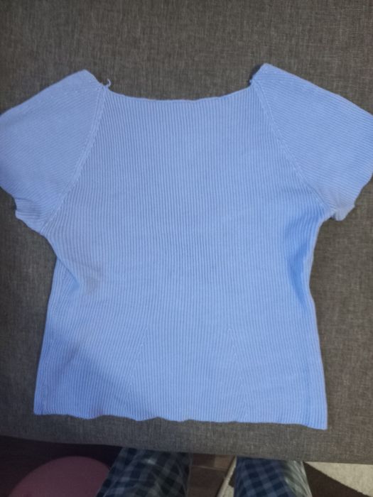 Топ білий і фіолетовий розміру S-M