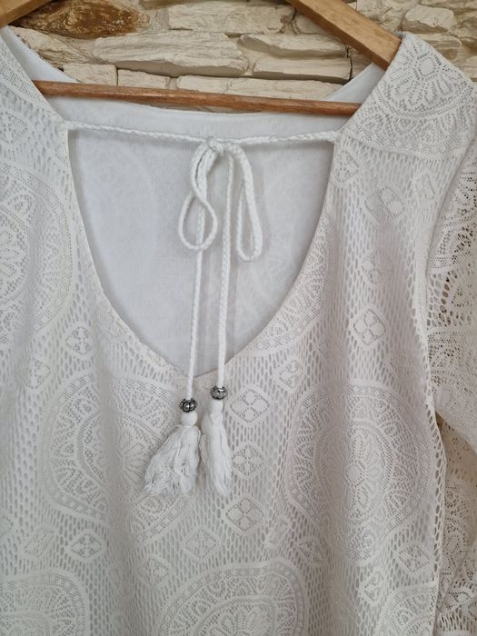 Ażurowa sukienka boho Zara S/M