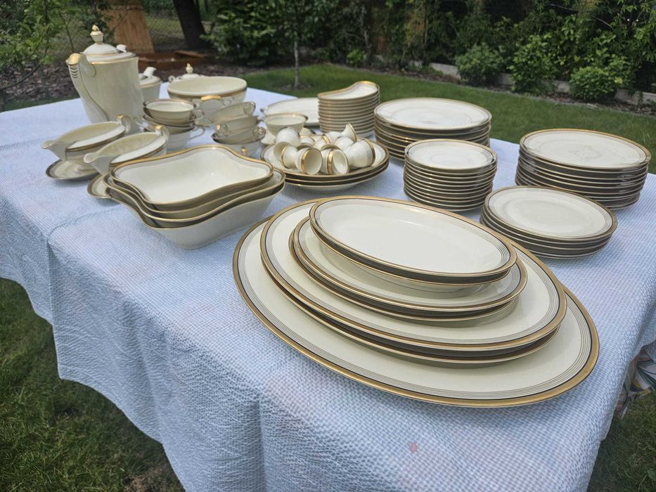 Duży piękny zestaw kawowy obiadowy -  porcelana eschenbach!!