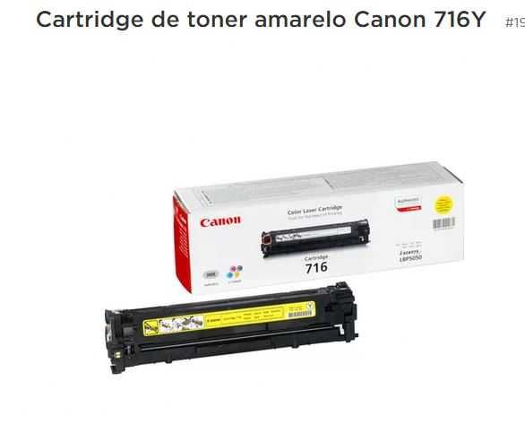 Toner CANON 716 Yellow_NOVO