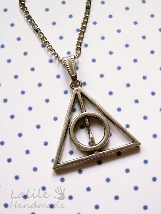 Harry Potter Insygnia śmierci Wisiorek z łańcuszkiem Naszyjnik srebrny