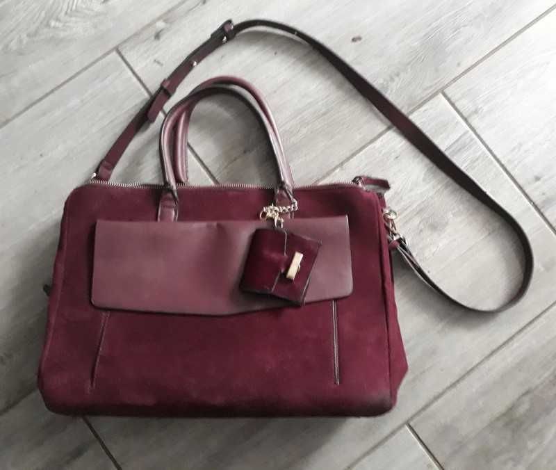 Bordowa duża torebka Parfois