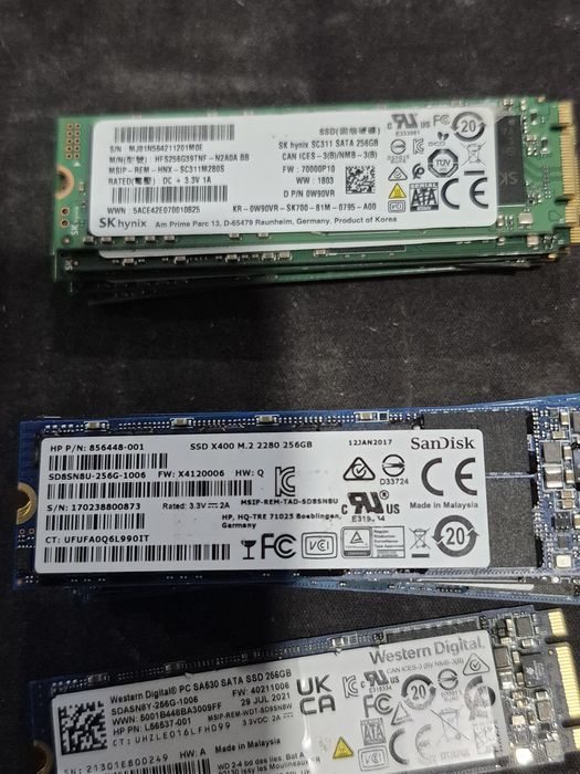 Dysk SSD M2  256GB (2280) Mix firm.