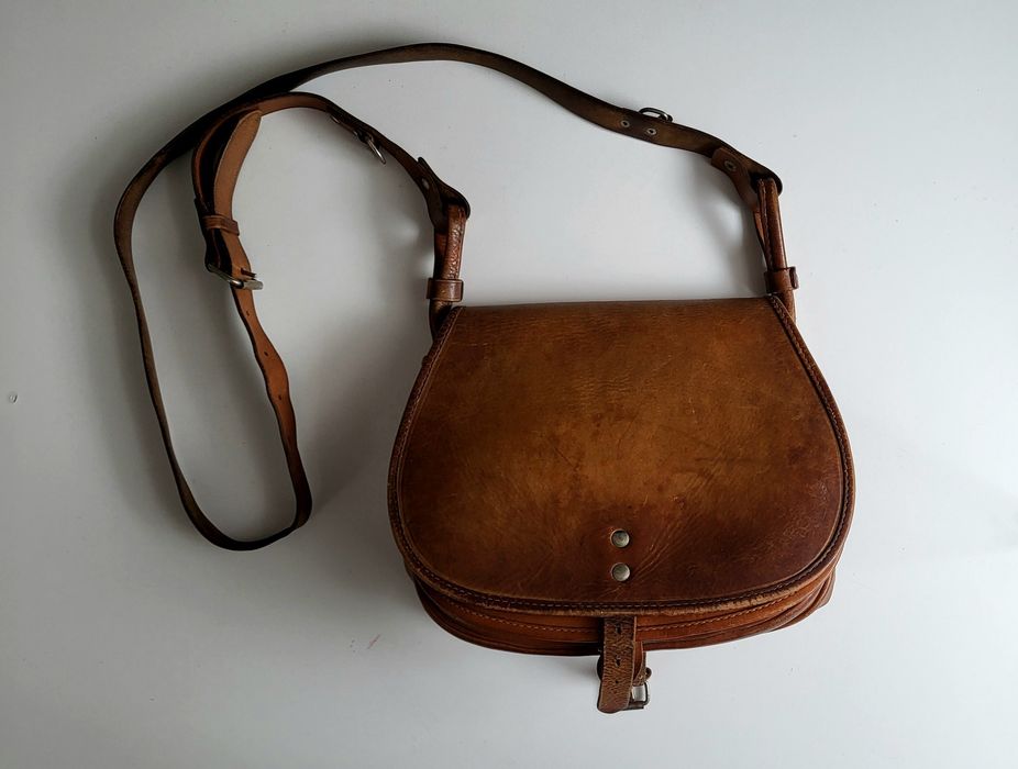 Torba myśliwska listonoszka PRL vintage