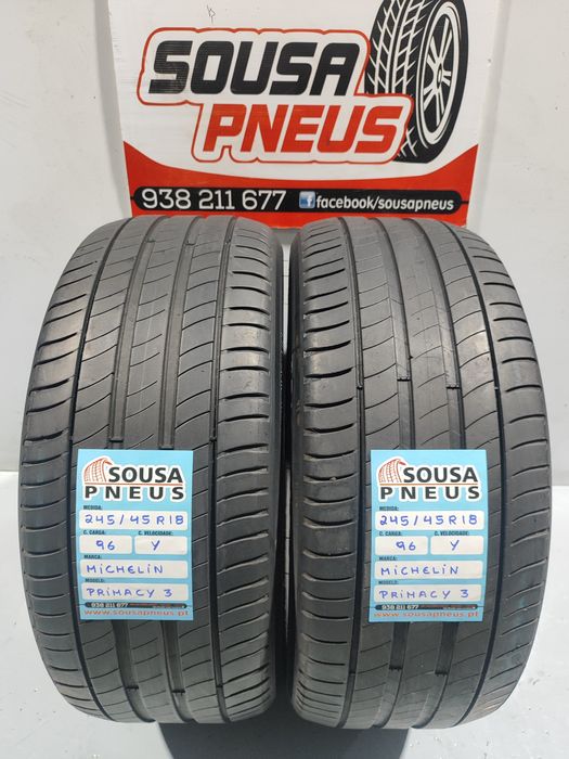 2 pneus semi novos Michelin 245-45R18 - Oferta da Entrega
