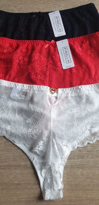 3×stringi Damskie brazyliany 2/3XL