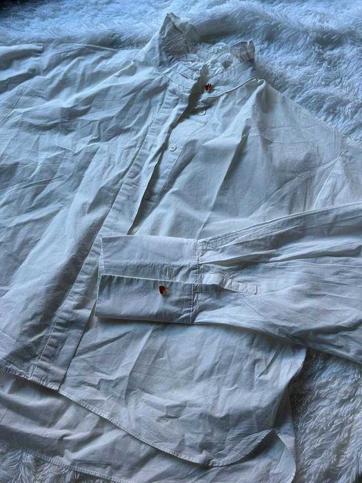 ZARA nowa biała bluzka XS-S – czerwone guziki serduszka