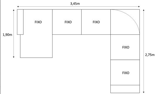 Sofá c/ chaise long
