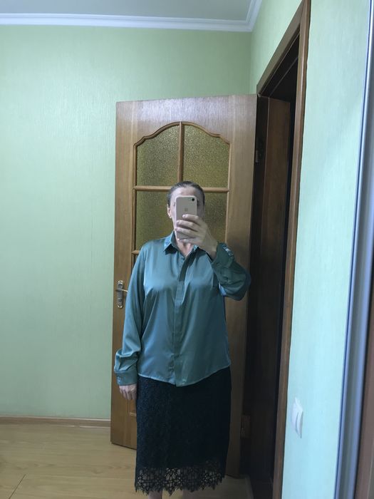 блуза шёлковая, XL Сорочка жіноча шовк XL