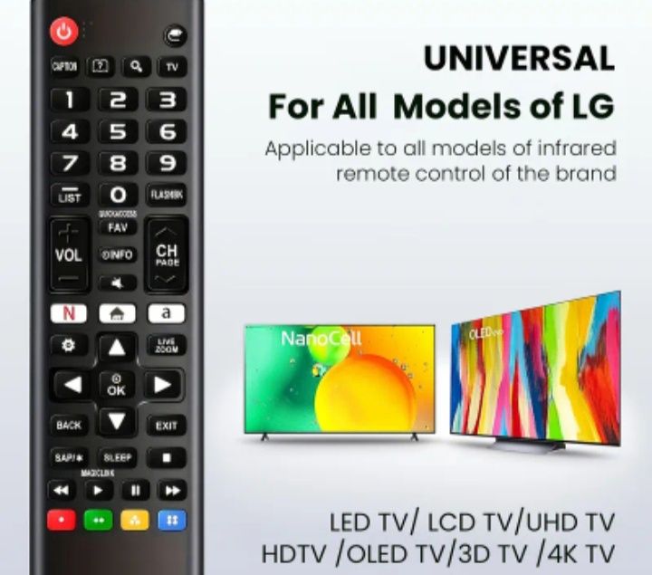 Comandos universais para Smart TV várias marcas