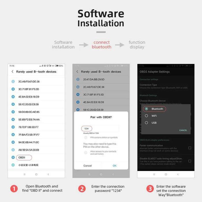 Автосканеры диагностические ELM 327