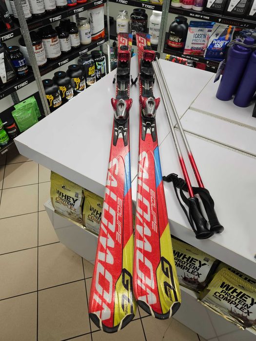 Narty Salomon 161 cm wiązania buty 28 (43) kijki 120 cm