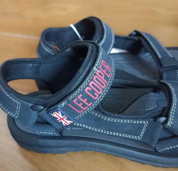 Sandały męskie sportowe Lee Cooper czarne na rzepy 45