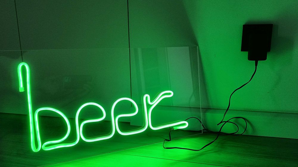 Neon zielony BEER