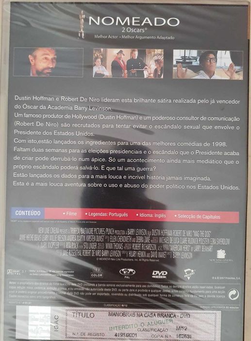 DVD Manobras na Casa Branca - Fechado