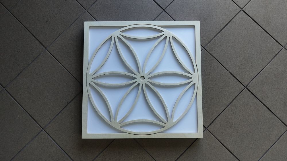 Plafon 60x60cm kinkiet lampa góralska drewniana styl zakopiański folk