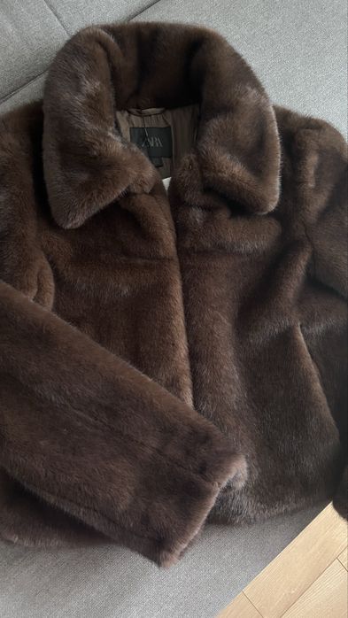 Шубка під норку Зара в наявності S, XL